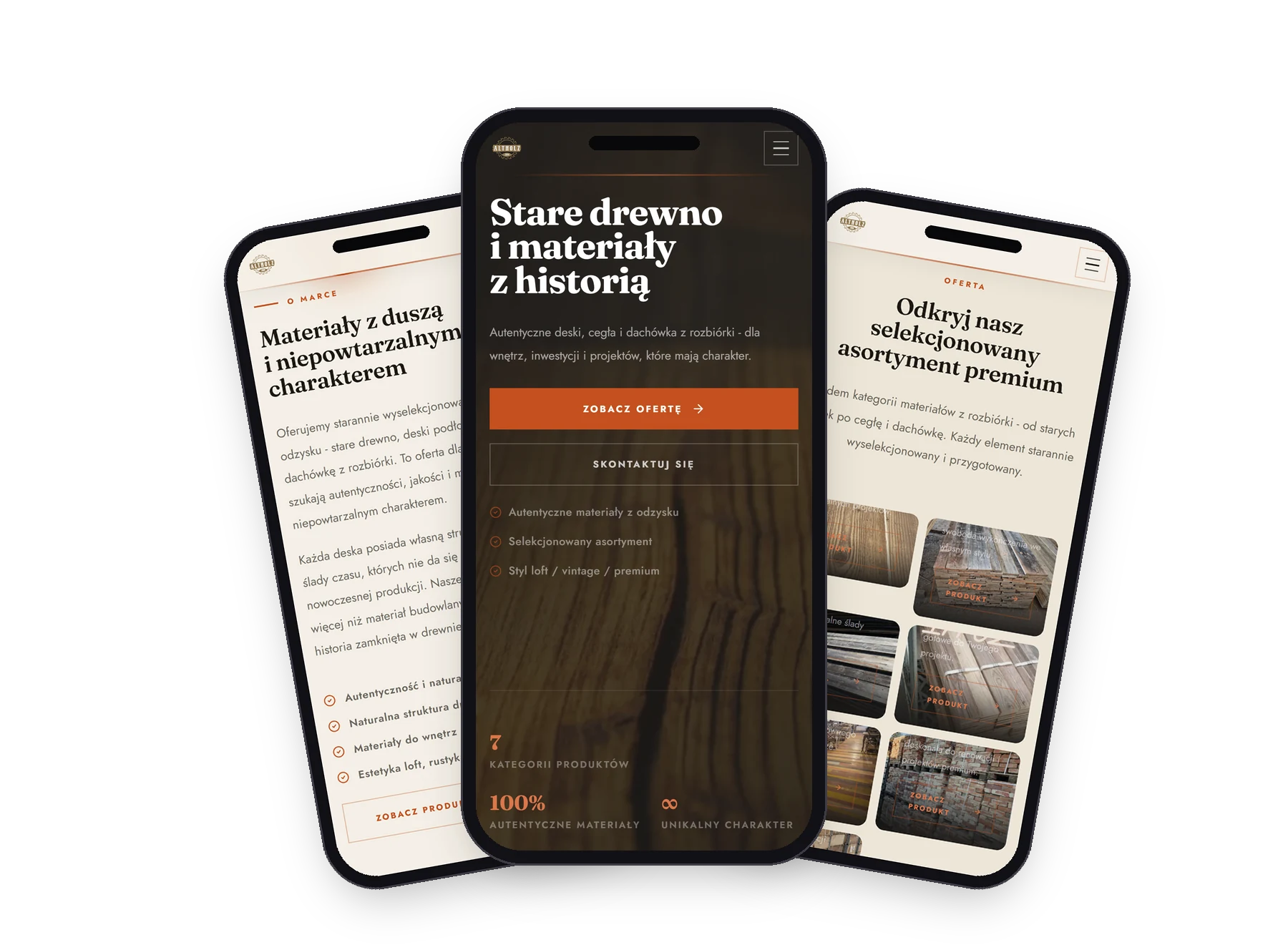 Altholz.com: An elegant product showcase for clients abroad