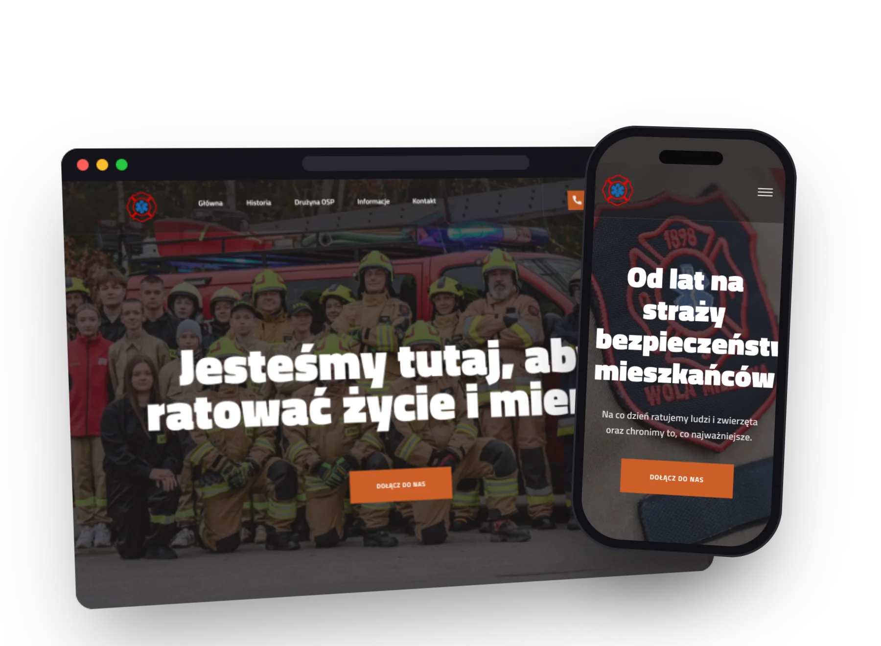 OSPWolaMielecka.pl: A volunteer fire department website with news and a history of its work