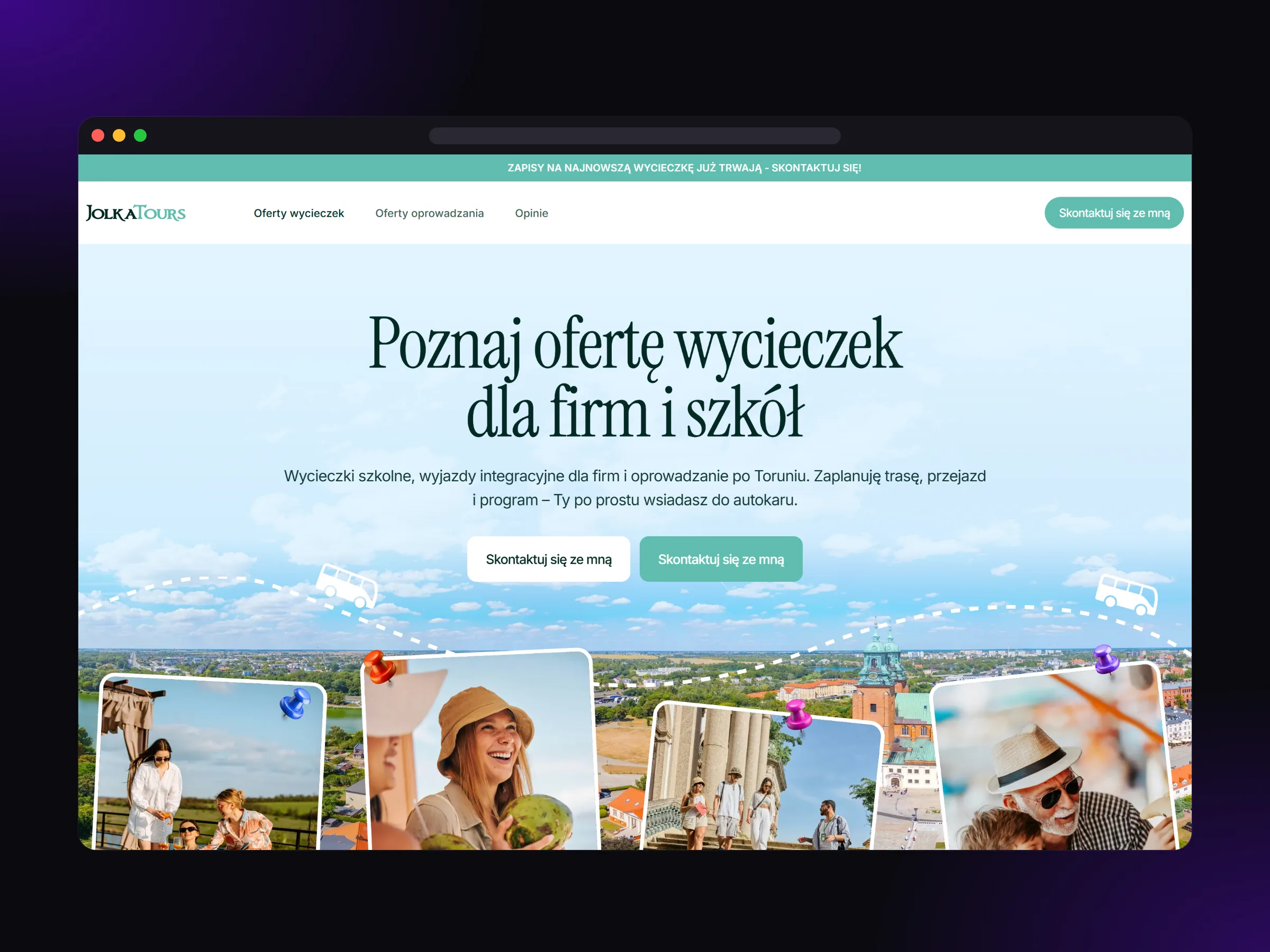Strona główna JolkaTours na komputerze