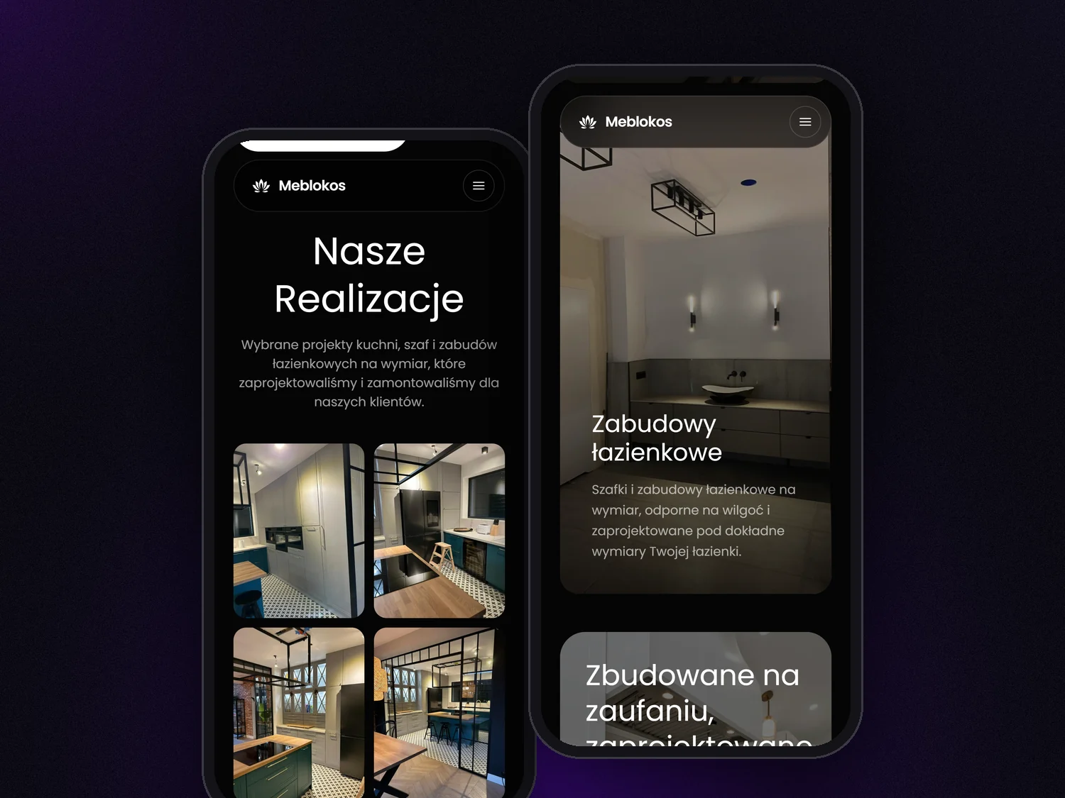 Realizacje i zabudowy łazienkowe w wersji mobilnej