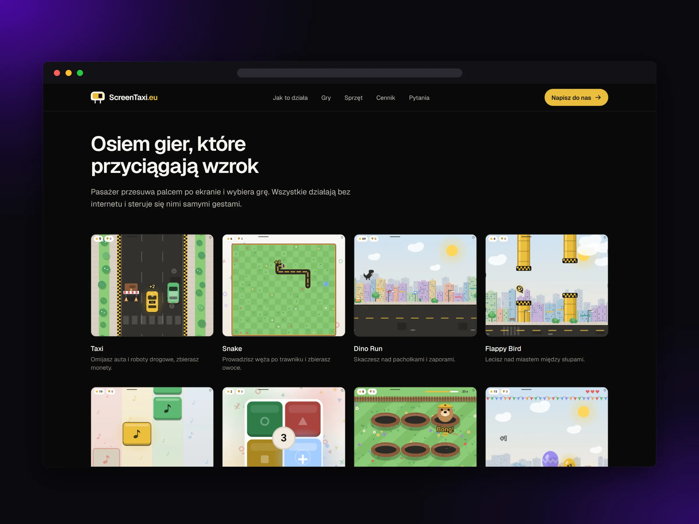 Osiem gier dla pasażera