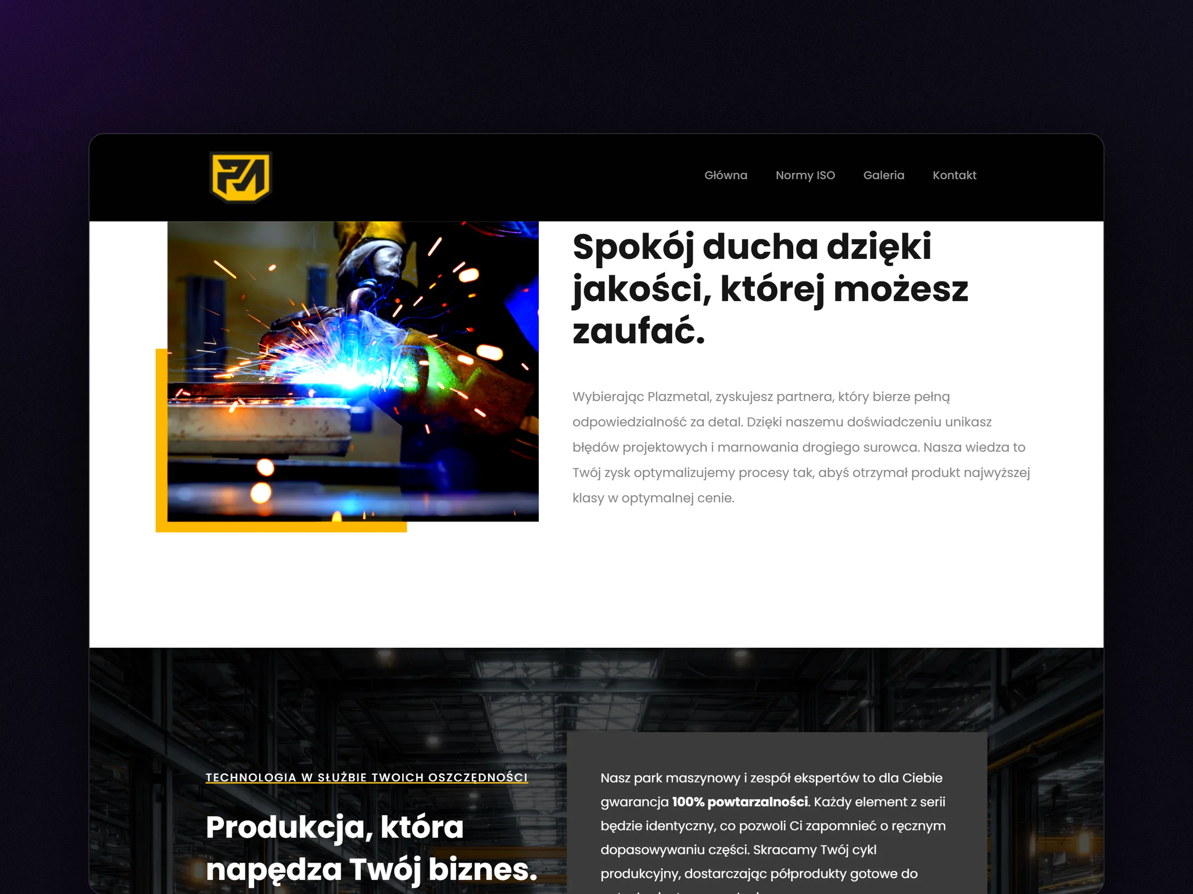Sekcja o jakości i precyzji wykonania