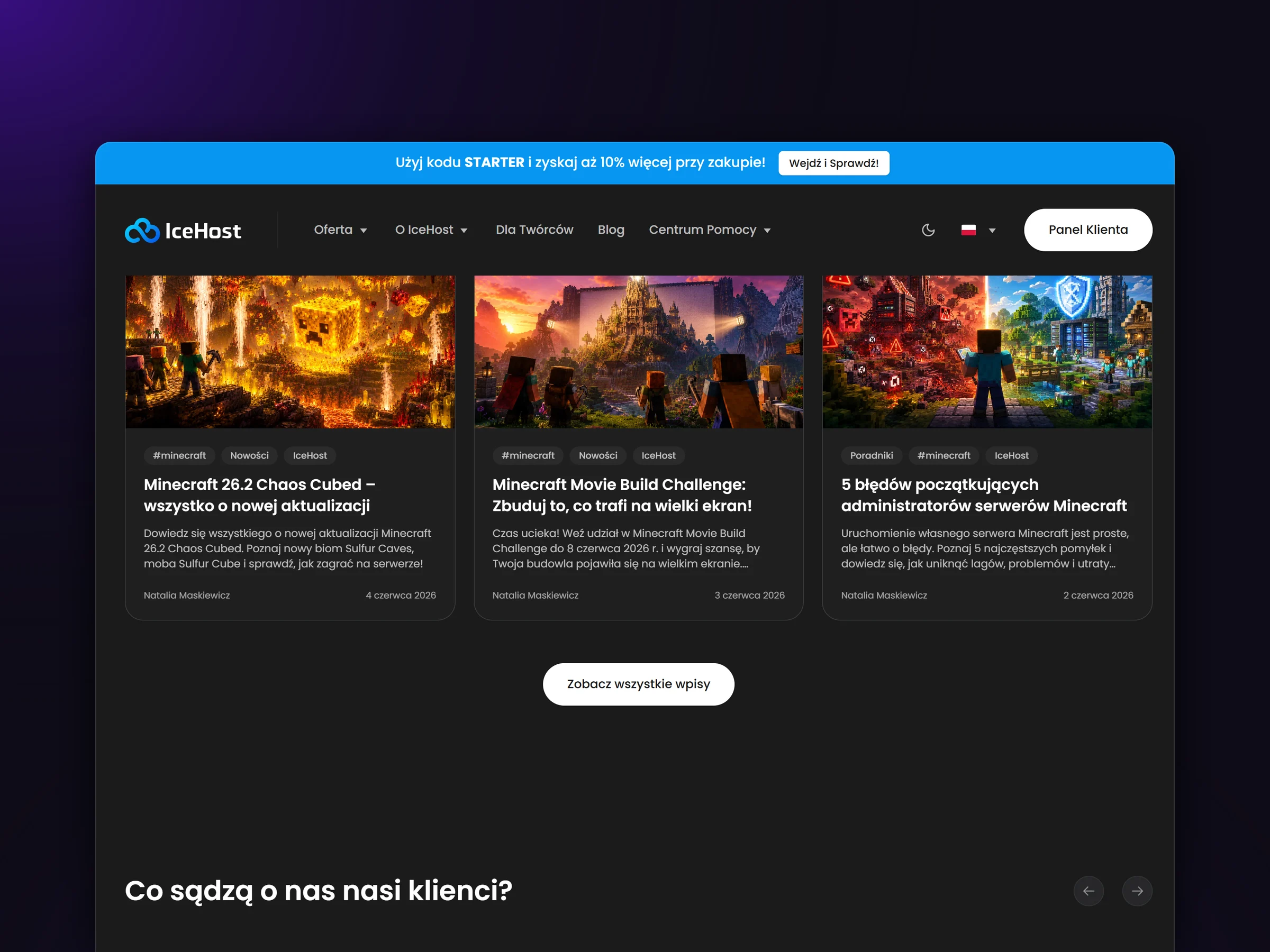 Najnowsze wpisy z bloga IceHost