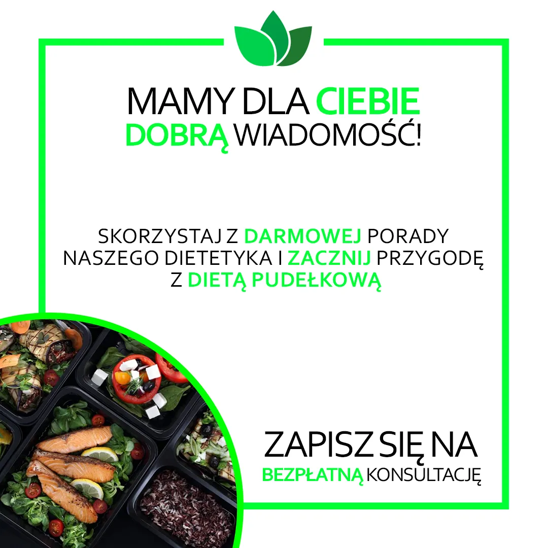Ad post for a meal-prep diet with an invitation to a consultation
